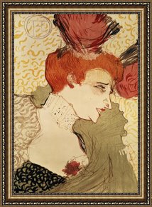 Performer Framed Prints - Mlle Marcelle Lender by Henri de Toulouse-Lautrec