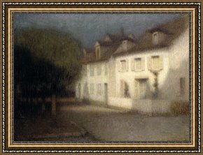Sidaner Framed Prints - The House by Henri Eugene Augstin Le Sidaner