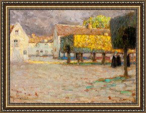 Sidaner Framed Prints - The Road - Songeons by Henri Eugene Augustin Le Sidaner