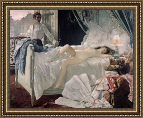 Naked Framed Paintings - Rolla by Henri Gervex