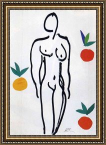 Untitled C.1951 Framed Paintings - Nude with Oranges 1951 by Henri Matisse