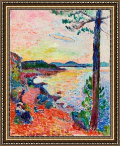 Tropez Framed Paintings - The Gulf Of Saint Tropez by Henri Matisse