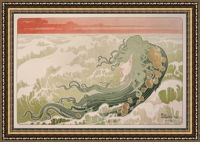 Waves, Framed Prints - La Vague (the Wave) by Henri Privat Livemont