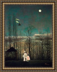 A Quiet Evening Framed Prints - Carnival Evening by Henri Rousseau