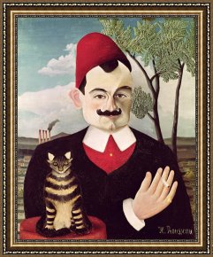 Portrait Framed Prints - Portrait of Pierre Loti by Henri Rousseau