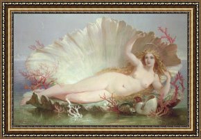 Unclothed Framed Paintings - Venus by Henry Courtney Selous