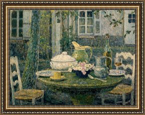 Sidaner Framed Prints - Table Laden For Spring by Henry Eugene Le Sidaner