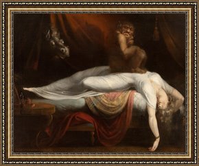 Henry Moret Framed Prints - The Nightmare by Henry Fuseli