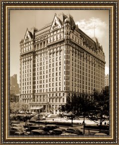 Exterior Framed Paintings - The Plaza Hotel by Henry Janeway Hardenbergh