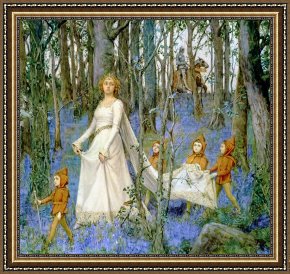 The Fairy Feller's Masterstroke Framed Prints - The Fairy Wood by Henry Meynell Rheam