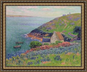 Henry Moret Framed Prints - Port Manech by Henry Moret