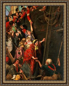 Henry Framed Paintings - Eastward Ho by Henry Nelson ONeil