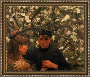 Tuke Framed Paintings - The Promise by Henry Scott Tuke