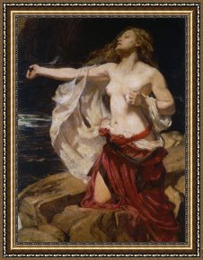 Herbert Framed Paintings - Ariadne by Herbert James Draper