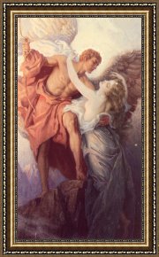 Herbert Framed Paintings - Day And The Dawnstar by Herbert James Draper