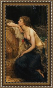 Herbert Framed Paintings - Lamia by Herbert James Draper