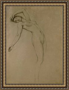 Herbert Framed Paintings - Study for Clyties of the Mist by Herbert James Draper
