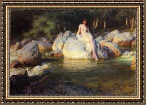 Herbert Framed Paintings - The Kelpie by Herbert James Draper