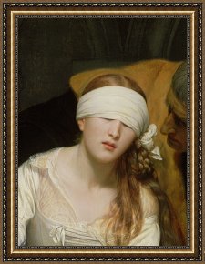 Execution Without Trial Under The Moorish Kings in Granada Framed Paintings - The Execution of Lady Jane Grey by Hippolyte Delaroche