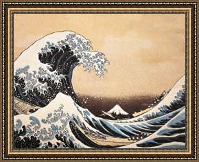 Waves, Framed Prints - The Great Wave Of Kanagawa by Hokusai