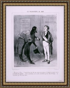 Belle Du Jour Framed Paintings - Les Philantropes Du Jour Monsieur Le Maire…de Passage Dans Votre Ville… by Honore Daumier