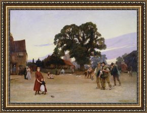 Village Framed Prints - Our Village by Hubert von Herkomer