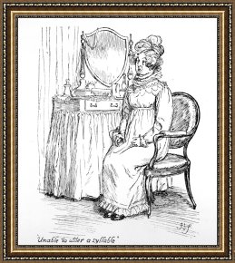 Hometown Pride Framed Prints - Scene From Pride And Prejudice By Jane Austen by Hugh Thomson