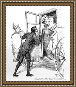 Hometown Pride Framed Prints - Scene From Pride And Prejudice By Jane Austen by Hugh Thomson