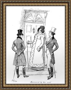 Hometown Pride Framed Prints - Scene From Pride And Prejudice By Jane Austen by Hugh Thomson