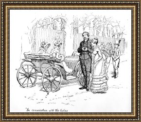 Hometown Pride Framed Prints - Scene From Pride And Prejudice By Jane Austen by Hugh Thomson