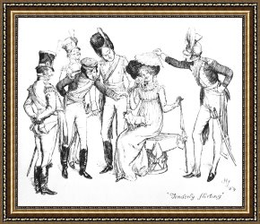 Hometown Pride Framed Prints - Scene From Pride And Prejudice By Jane Austen by Hugh Thomson