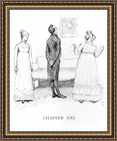 Hometown Pride Framed Prints - Scene From Pride And Prejudice By Jane Austen by Hugh Thomson