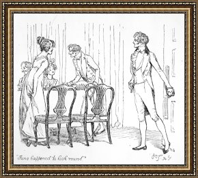 Hometown Pride Framed Prints - Scene From Pride And Prejudice By Jane Austen by Hugh Thomson