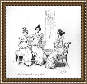 Hometown Pride Framed Prints - Scene From Pride And Prejudice By Jane Austen by Hugh Thomson