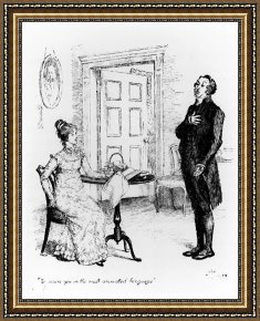 Hometown Pride Framed Prints - Scene From Pride And Prejudice By Jane Austen by Hugh Thomson