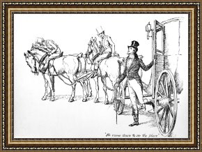 Hometown Pride Framed Prints - Scene From Pride And Prejudice By Jane Austen by Hugh Thomson