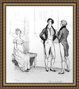 Hometown Pride Framed Prints - Scene From Pride And Prejudice By Jane Austen by Hugh Thomson