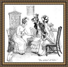 Hometown Pride Framed Prints - Scene From Pride And Prejudice By Jane Austen by Hugh Thomson