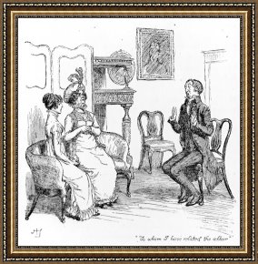 Hometown Pride Framed Prints - Scene From Pride And Prejudice By Jane Austen by Hugh Thomson