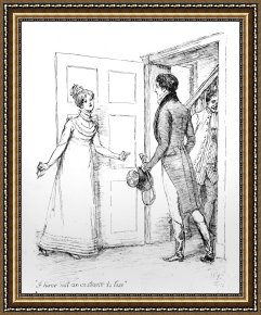 Hometown Pride Framed Prints - Scene From Pride And Prejudice By Jane Austen by Hugh Thomson