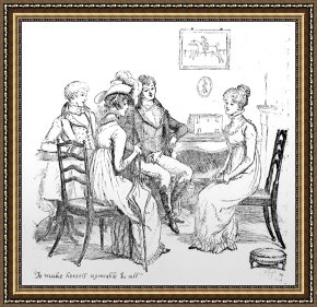 Hometown Pride Framed Prints - Scene From Pride And Prejudice By Jane Austen by Hugh Thomson