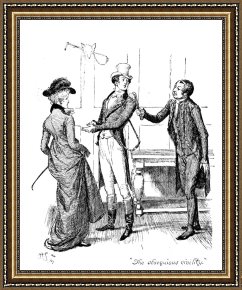 Hometown Pride Framed Prints - Scene From Pride And Prejudice By Jane Austen by Hugh Thomson