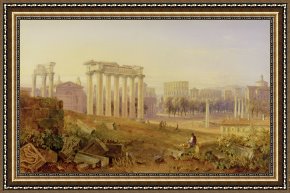 The Fairies a Scene Drawn From William Shakespeare Framed Paintings - Across the Forum - Rome by Hugh William Williams
