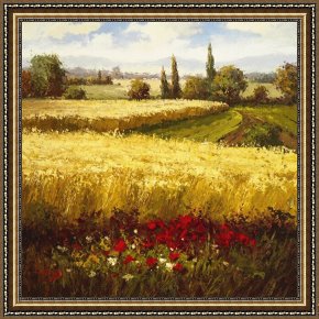 Golden Framed Prints - Golden Harvest by Hulsey