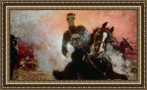 Execution Without Trial Under The Moorish Kings in Granada Framed Paintings - Albert I King of the Belgians in the First World War by Ilya Efimovich Repin