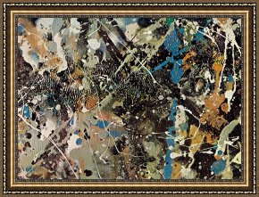Untitled C.1951 Framed Paintings - Untitled Ii by Jackson Pollock