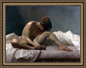 Seated Nude Framed Paintings - Seated Nude by Jacob Collins