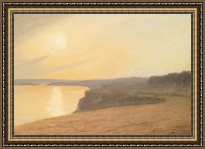 Sundown Framed Paintings - Sunset by James Hallyar