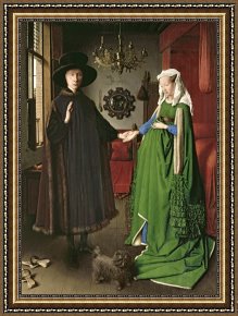 Hendrikus Van De Sende Baachyssun Framed Prints - The Arnolfini Marriage by Jan van Eyck