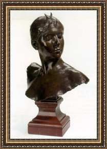 Bust Framed Prints - Bust of Diana by Jean Alexandre Joseph Falguiere